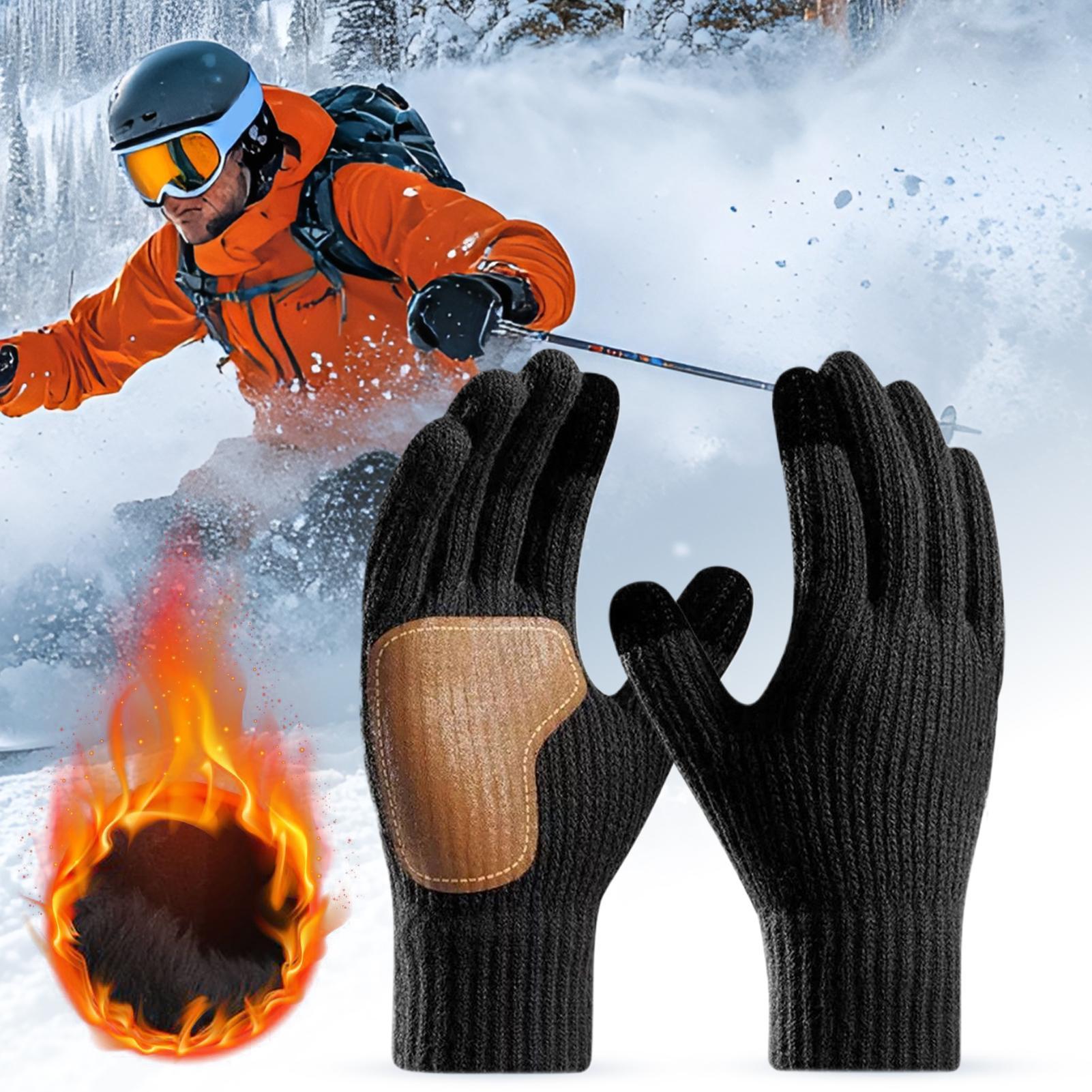 Running Gear Cold Weather Men - USB-verwarmde handschoenen met touchscreen, thermische winterverwarmingshandschoenen