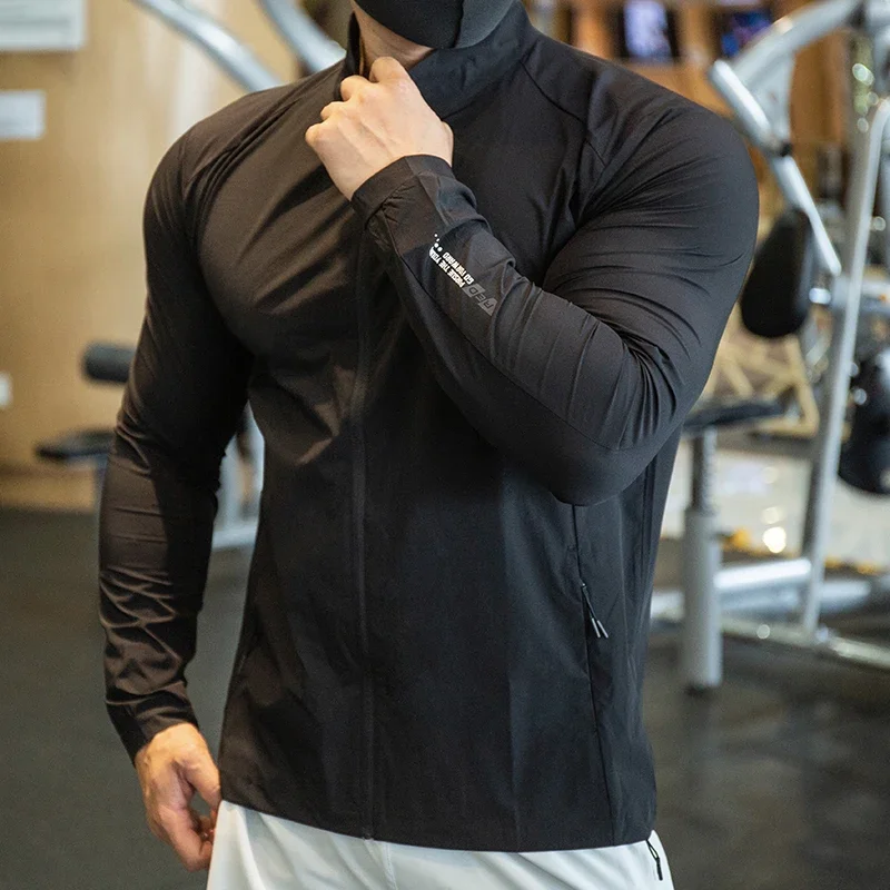 Running Gear Jacket - Mannen Ijs Zijde Sneldrogend Wandelen Basketbal