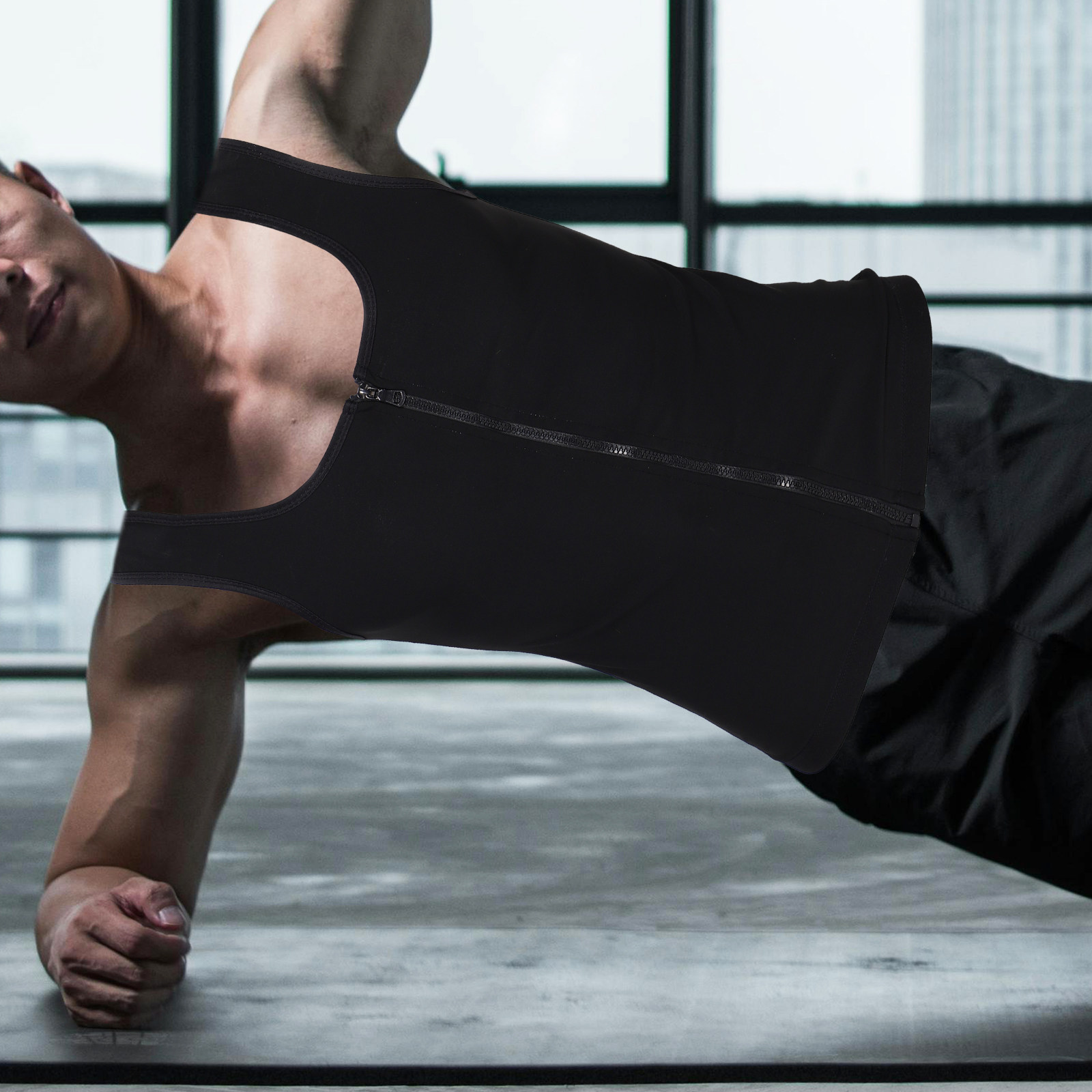 Herensweatvest met rits, compr - Running Gear Tank recensie en prijs